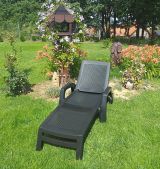 Lettino prendisole Abbie, 190x46h70 cm, Antracite