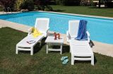 Lettino prendisole Abbie, 190x46h70 cm, Bianco