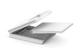 Lettino Prendisole Bianco Finitura Quadrettata Peso Supportato 110 kg 58x188x29h cm, Schienale Regolabile - Muccia