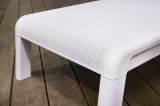 Lettino Prendisole Bianco Finitura Quadrettata Peso Supportato 110 kg 58x188x29h cm, Schienale Regolabile - Shawinigan
