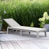 Lettino Prendisole Bianco Finitura Quadrettata Peso Supportato 110 kg 58x188x29h cm, Schienale Regolabile - Shawinigan