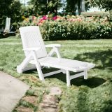 Lettino prendisole Dantonel, Cm 195x72h101, Bianco