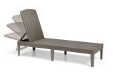 Lettino prendisole Glace, 188x58 h29 cm, Tortora