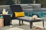 Lettino prendisole Marsicana, Sdraio da giardino, Letto pieghevole outdoor, Sedia reclinabile, 188x58 h29 cm, Antracite
