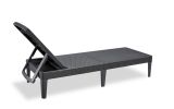 Lettino prendisole Marsicana, Sdraio da giardino, Letto pieghevole outdoor, Sedia reclinabile, 188x58 h29 cm, Antracite