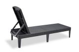 Lettino prendisole Marsicana, Sdraio da giardino, Letto pieghevole outdoor, Sedia reclinabile, 188x58 h29 cm, Antracite