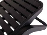 Lettino Prendisole Nero Antracite Peso Supportato 120 kg Materiale Struttura in Plastica 187x71x45h cm, Altezza Seduta 32 cm Made in Italy - Anis
