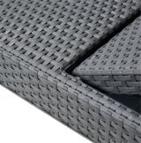 Lettino prendisole schienale regolabile 187x58cm antracite e grigio - Glace