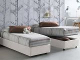Letto 1 piazza con contenitore bianco 95x205cm chic - Agenta