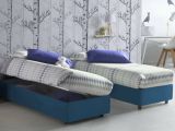 Letto 1 piazza con contenitore blu 95x205 - Abbi
