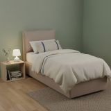 Letto 1 piazza con contenitore tortora 95x205cm chic - Aren