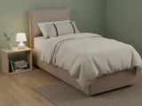 Letto 1 piazza con contenitore tortora 95x205cm chic - Aren