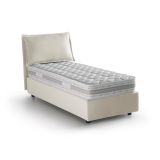 Letto 1 piazza contenitore beige 95x205cm elegante - Armaduk