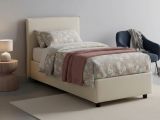 Letto 1 piazza contenitore beige 95x205cm moderno - Astor