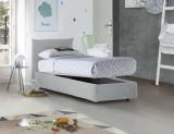 Letto 1 piazza contenitore bianco 110x215cm sfoderabile - Azeglio