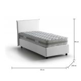 Letto 1 piazza contenitore bianco 95x205cm comfort - Astor