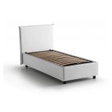 Letto 1 piazza contenitore bianco 95x205cm elegante - Acuila