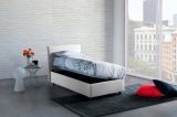 Letto 1 piazza contenitore bianco 95x205cm elegante - Acuila