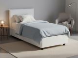 Letto 1 piazza contenitore bianco 95x205cm moderno - Aquilla