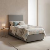 Letto 1 piazza contenitore grigio 95x205cm moderno - Acuila