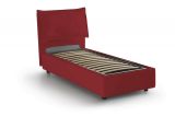 Letto 1 piazza contenitore rosso 95x215cm rivestimento in tessuto - Ancara