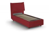 Letto 1 piazza contenitore rosso 95x215cm rivestimento in tessuto - Ancara