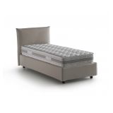 Letto 1 piazza contenitore tortora 110x215cm rivestimento in tessuto - Astianatte