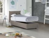 Letto 1 piazza contenitore tortora 110x215cm sfoderabile - Azeglio