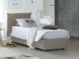 Letto 1 piazza contenitore tortora 110x215cm sfoderabile - Azeglio