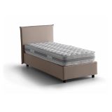 Letto 1 piazza contenitore tortora 95x205cm elegante - Astor