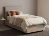 Letto 1 piazza contenitore tortora 95x205cm sfoderabile - Aquilla