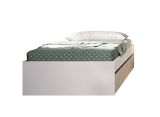 Letto 1 piazza moderno bianco e rovere 194x95cm adatto per materasso 90x190 cm - Neki