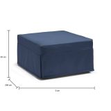 Letto 1 piazza pieghevole 80x80cm blu - Abak