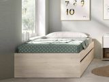 Letto 1 piazza rovere 194x95cm adatto per materasso 90x190 cm - Neki