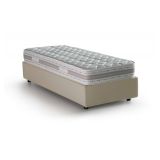 Letto 1 posto con contenitore beige 95x205 - Abbi