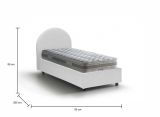Letto 1 posto con contenitore bianco 95x205 - Egle