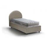 Letto 1 posto con contenitore tortora 95x205 - Egle