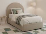 Letto 1 posto con contenitore tortora 95x205 - Egle
