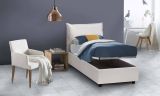 Letto 1 posto contenitore bianco 95x205cm sfoderabile - Janet