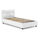 Letto 1 posto contenitore bianco 95x205cm stabile - Amaro