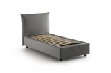 Letto 1 posto contenitore grigio 110x215cm sfoderabile - Ippolito