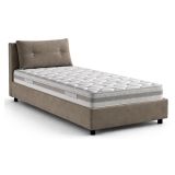 Letto 1 posto contenitore tortora 95x205cm comodo - Sabazia