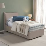 Letto 1 posto contenitore tortora 95x205cm robusto - Anathema