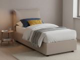 Letto 1 posto contenitore tortora 95x205cm stabile - Janet