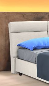 Letto 2 piazze con contenitore beige 177x226cm - Annus