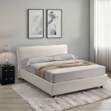 Letto 2 piazze con contenitore beige 180x210cm - Brolo