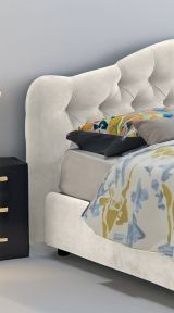 Letto 2 piazze con contenitore beige 190x220cm - Alfer