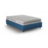 Letto 2 piazze con contenitore blu 175x215cm - Alessander