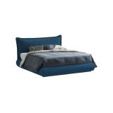 Letto 2 piazze con contenitore blu 180x220cm comodo - Geras