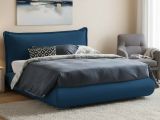Letto 2 piazze con contenitore blu 180x220cm comodo - Geras
